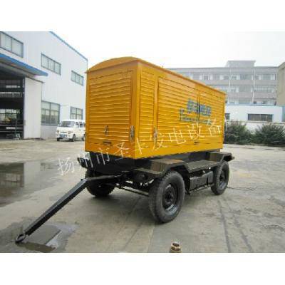 重庆科克移动拖车4轮柴油发电机组 250KW移动拖车电站