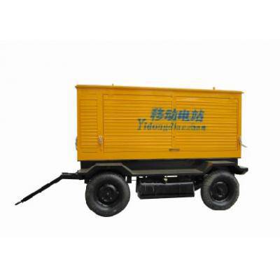 上柴分厂移动拖车4轮柴油发电机组 300KW移动拖车电站 